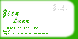 zita leer business card